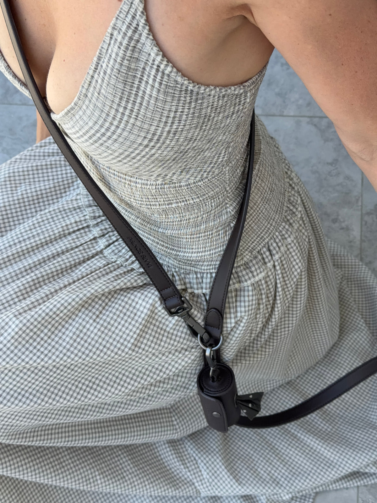 Chocolate Leather Crossbody Leash