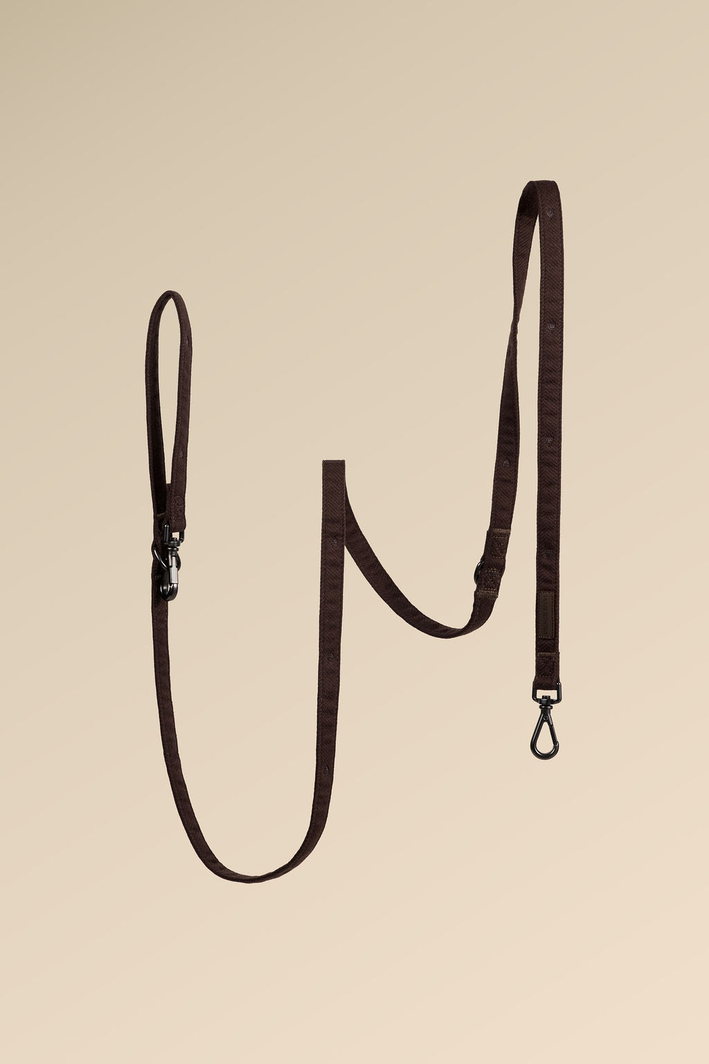 Chocolate Herringbone Crossbody Leash