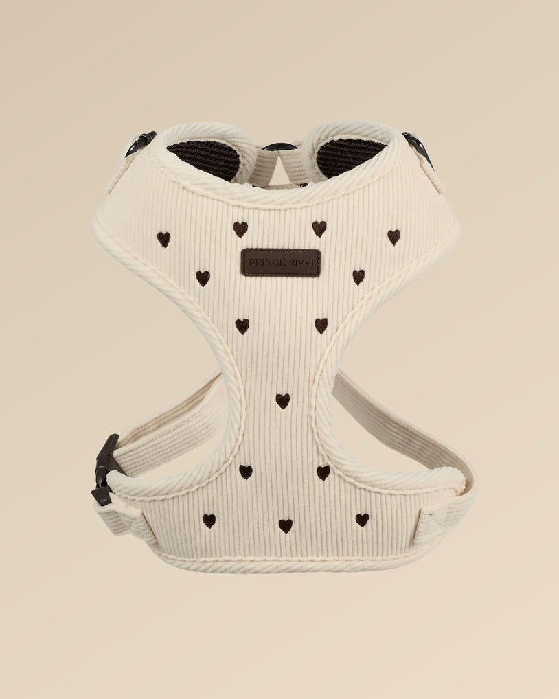 Cream Corduroy Adjustable Harness